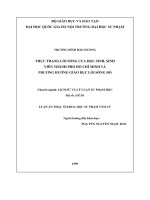 Luận án Thạc sĩ Khoa học sư phạm tâm lý: Thực trạng lối sống của học sinh, sinh viên thành phố Hồ Chí Minh và phương hướng giáo dục lối sống đó