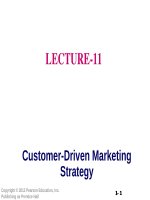 Lecture fundamentals of marketing - Lecture 11: Customer-driven marketing strategy