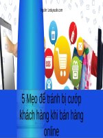 5 mẹo để tránh bị cướp khách khi bán hàng online