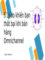 5 lý do khiến bạn thất bại khi bán hàng Omnichannel