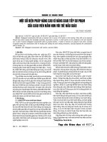 Một số biện pháp nâng cao kĩ năng giao tiếp sư phạm của giáo viên mầm non với trẻ mẫu giáo