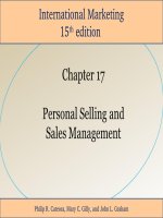 Lecture International marketing (15/e): Chapter 17 - Philip R. Cateora, Mary C. Gilly, John L. Graham