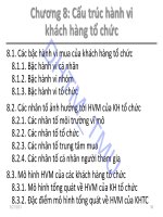 Bài giảng Hành vi khách hàng: Chương 8 - Đại học Thương mại