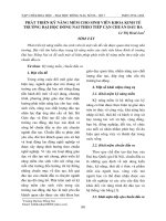 Phát triển kỹ năng mềm cho sinh viên khoa Kinh tế trường Đại học Đồng Nai theo tiếp cận chuẩn đầu ra