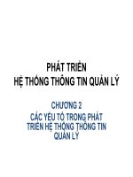 Bài giảng Phát triển hệ thống thông tin quản lý: Chương 2 - Nguyễn Hoàng Ân