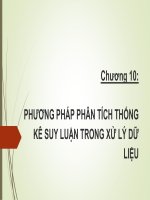 Bài giảng Nghiên cứu Marketing - Chương 10: Phương pháp phân tích thống kê suy luận trong xử lý dữ liệu