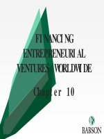 Lecture Entrepreneurship: Chapter 10 - Zacharakis, Bygrave, Corbett