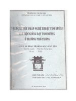 Luận án Thạc sĩ Khoa học ngữ văn: Vận dụng bút pháp nghệ thuật thơ Đường vào việc giảng dạy thơ Đường ở trường phổ thông