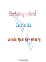 Bài giảng Marketing quốc tế: Chương 1 - ĐH Thương mại