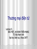 Bài giảng Thương mại điện tử: Lecture 5 - TS. Đào Nam Anh