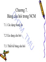 Bài giảng Nghiên cứu marketing: Chương 7 - Đại học Thương mại