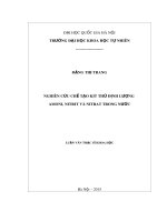 Luận văn Thạc sĩ Khoa học: Nghiên cứu chế tạo kit thử định lượng amoni, nitrit và nitrat trong nước