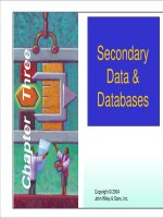 Lecture Marketing research - Chapter 3: Secondary data and databases