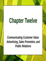 Lecture Principles of Marketing - Chapter 12: Communicating customer value