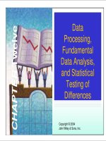 Lecture Marketing research - Chapter 12: Data Processing, fundamental data analysis, and statistical testing of differences