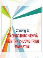 Bài giảng Quản trị marketing: Chương 10 -  ThS. Nguyễn Hoàng Chi