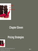 Lecture Principles of Marketing - Chapter 11: Pricing strategies
