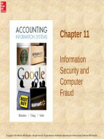 Lecture Accounting information systems: Chapter 11 - Richardson, Chang, Smith