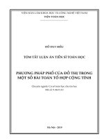 Tóm tắt Luận án tiến sĩ Toán học: Phương pháp phổ của đồ thị trong một số bài toán tổ hợp cộng tính