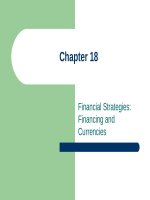 Lecture International marketing: Strategy and theory - Chapter 18: Financial strategies: Financing and currencies