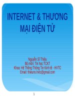 Bài giảng Internet và Thương mại điện tử: Chương 1 - Nguyễn Sĩ Thiệu