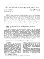 Niềm tin và ý định mua sắm qua kênh truyền hình