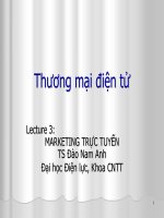 Bài giảng Thương mại điện tử: Lecture 3 - TS. Đào Nam Anh