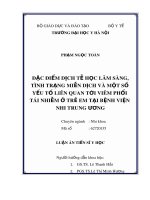 Luận án tiến sĩ Y học: Đặc điểm dịch tễ học lâm sàng, tình trạng miễn dịch và một số yếu tố liên quan tới viêm phổi tái nhiễm ở trẻ em tại bệnh viện Nhi trung ương