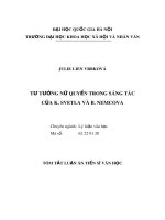 Tóm tắt Luận án Tiến sĩ Văn học: Tư tưởng nữ quyền trong sáng tác của K.Svetla và B.Nemcova