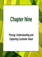 Lecture Principles of Marketing - Chapter 9: Pricing: Understanding and capturing customer value