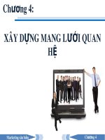 Bài giảng Marketing căn bản - Chương 4: Xây dựng mạng lưới quan hệ