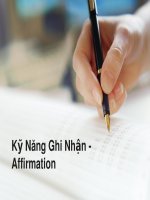 Bài giảng Kỹ năng ghi nhận - Trì Thị Minh Thúy