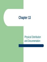 Lecture International marketing: Strategy and theory - Chapter 13: Physical distribution and documentation
