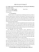 Tóm tắt luận văn Thạc sĩ: Nghiên cứu quá trình áp dụng hệ thống quản lý chất lượng ISO 22000:2005 tại Nhà máy Bia Việt Đức