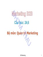 Bài giảng Marketing B2B: Chương 1 – ĐH Thương Mại