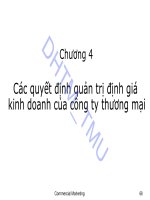 Bài giảng Marketing thương mại: Chương 4 - ĐH Thương mại