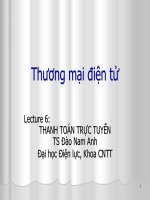 Bài giảng Thương mại điện tử: Lecture 6 - TS. Đào Nam Anh