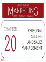 Lecture Marketing (11/e): Chapter 20 – Kerin, Hartley, Rudelius