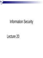 Lecture Business management information system - Lecture 20: Information security