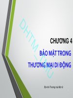 Bài giảng Thương mại di động: Chương 4 - ĐH Thương Mại