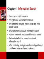 Lecture Consumer behaviour: Chapter 4 - Cathy Neal, Pascale Quester, Del Hawkins