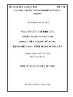 Tóm tắt Luận án tiến sĩ Y học: Nghiên cứu vai trò của nhiễu loạn tần số tim trong tiên lượng tử vong bệnh nhân sau nhồi máu cơ tim cấp