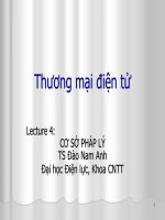 Bài giảng Thương mại điện tử: Lecture 4 - TS. Đào Nam Anh
