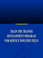 Lesson about Train the trainer development program for service industry field