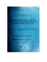 Luận án Tiến sĩ Giáo dục: Sử dụng tình huống có vấn đề trong dạy học ngữ pháp tiếng Việt ở trường Trung học cơ sở