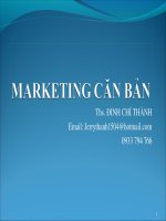 Bài giảng Marketing căn bản: Chương 5 - ThS. Đinh Chí Thành