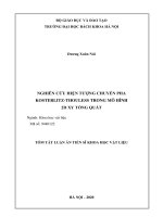 Nghiên cứu hiện tượng chuyển pha kosterlitz thouless trong mô hình 2d XY tổng quát tt 