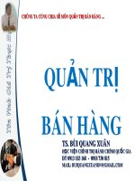 Bài giảng môn Quản trị bán hàng: Chương 5 - TS. Bùi Quang Xuân