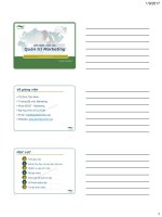 Bài giảng Quản trị marketing: Mở đầu - TS. Đinh Tiến Minh