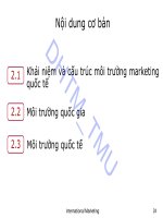 Bài giảng Marketing quốc tế: Chương 2 - ĐH Thương mại